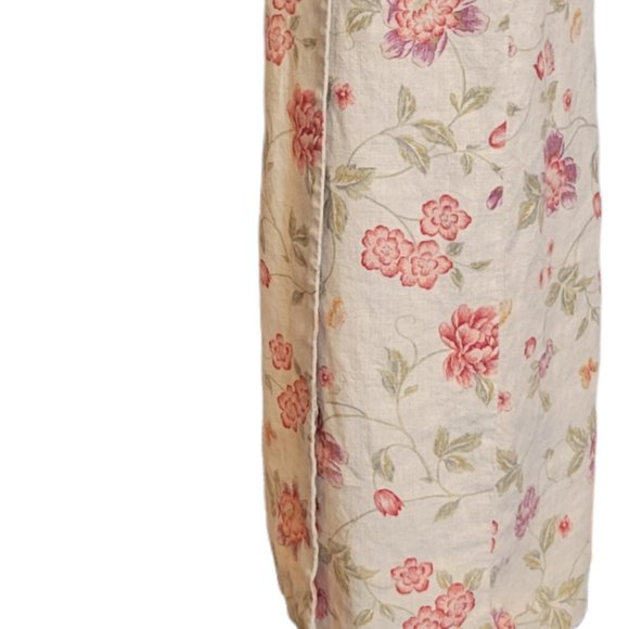 VINTAGE 80’s EDDIE BAUER Fine Linen Cottagecore Modest Midi Length Wrap … - Picture 3 of 7